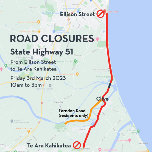 Road Closure State Highway 51